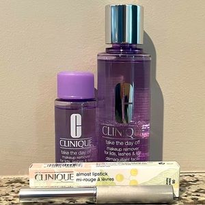 CLINIQUE Almost Lipstick-Black Honey & Take The Day Off 3 Piece Bundle